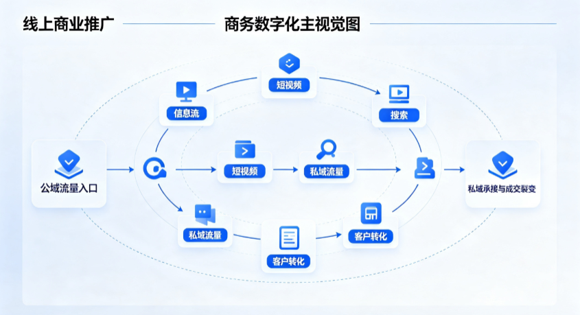 榕城区线上商业推广怎么做？全域流量闭环搭建与低成本转化实战指南